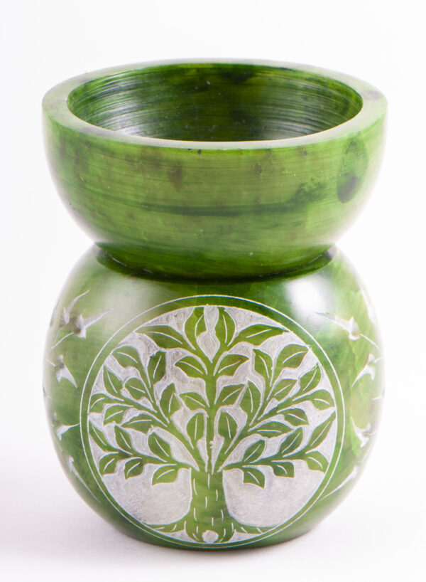 Aromalampe Kugel Yggdrasil, grün Speckstein